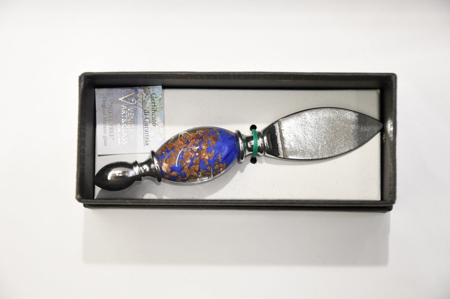 Murano glass cheese knife