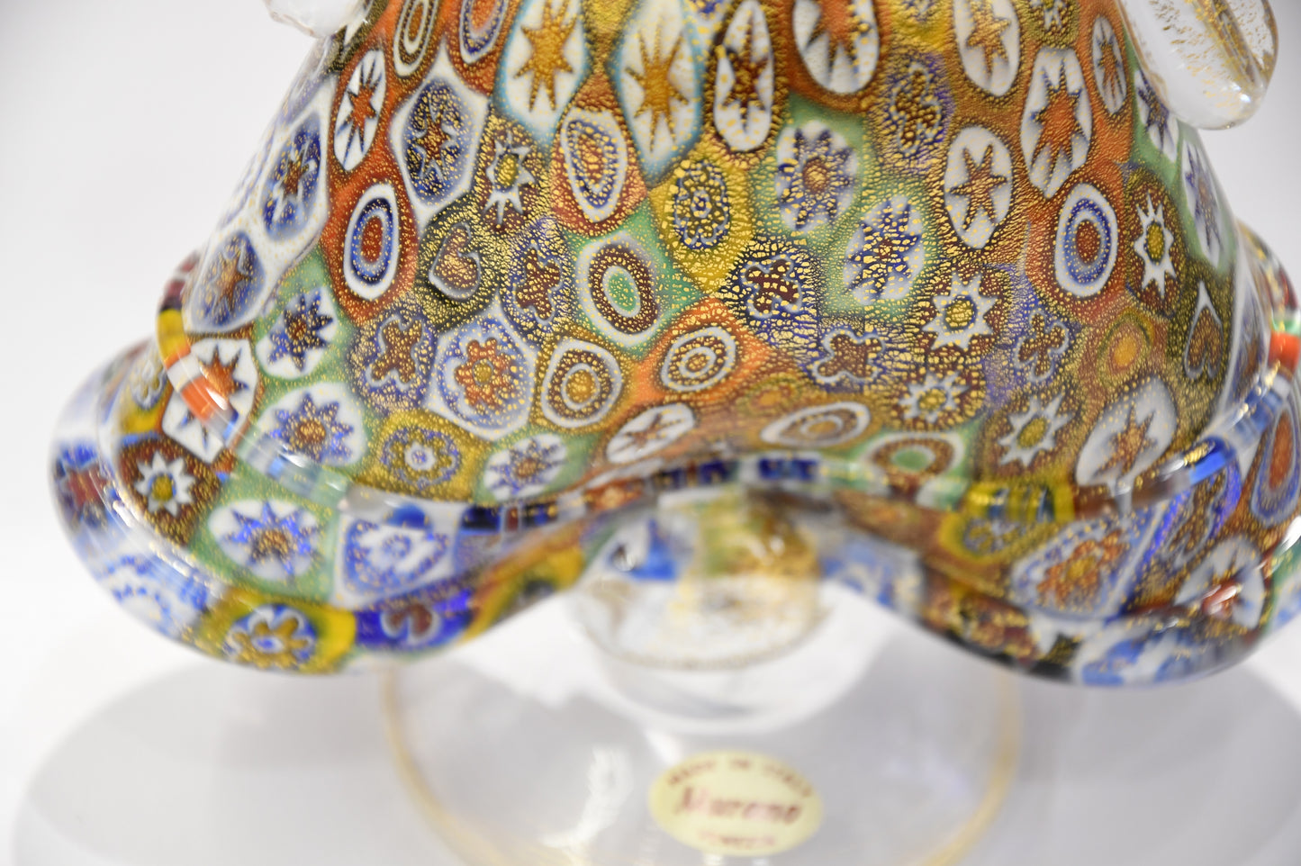 Coppia di Casanova e Dama del 700 veneziano con foglia oro 24kt e murrine.