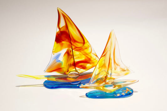 Murano glass sailboat