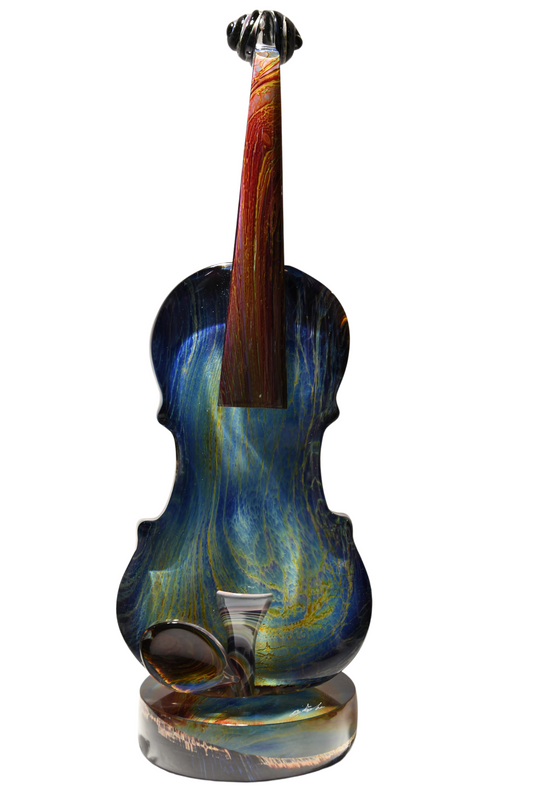 Violin in chalcedony in Murano glass