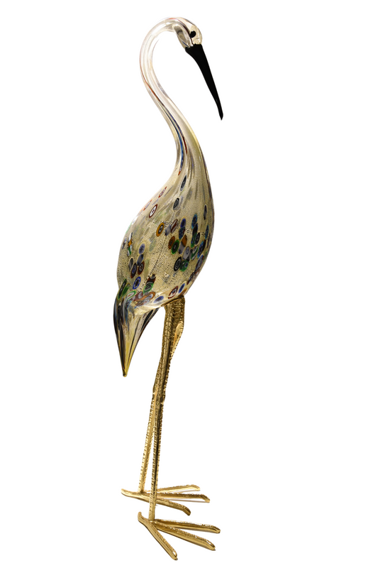 Heron with Murrine in Murano glass