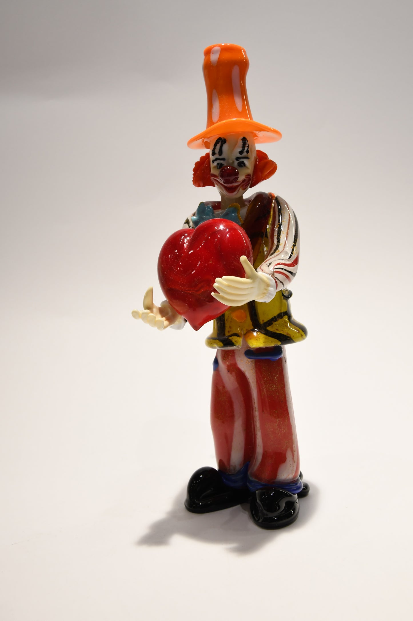 Murano glass clown with 24kt gold