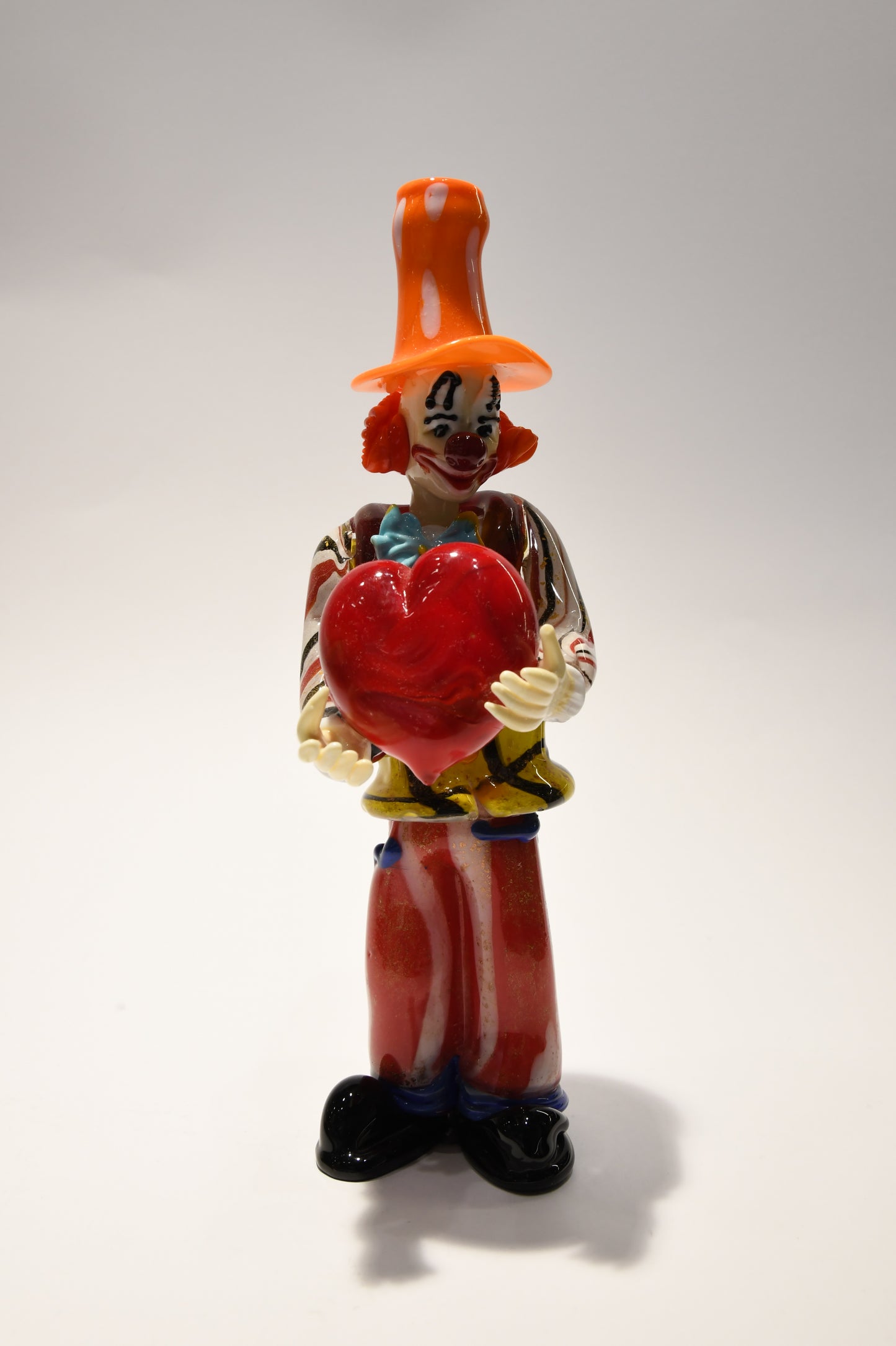 Murano glass clown with 24kt gold