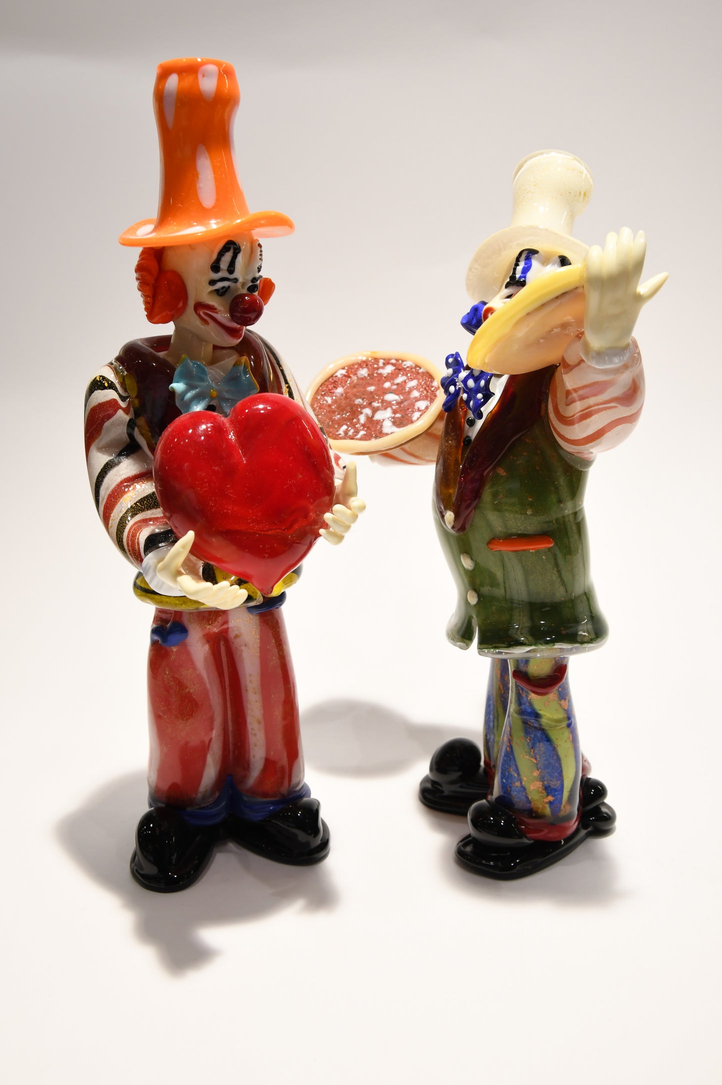 Murano glass clown with 24kt gold