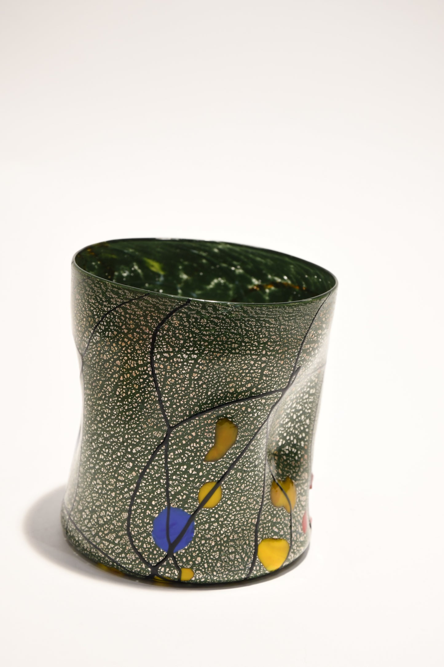 Murano glass glass with silver leaves - Kandinsky collection