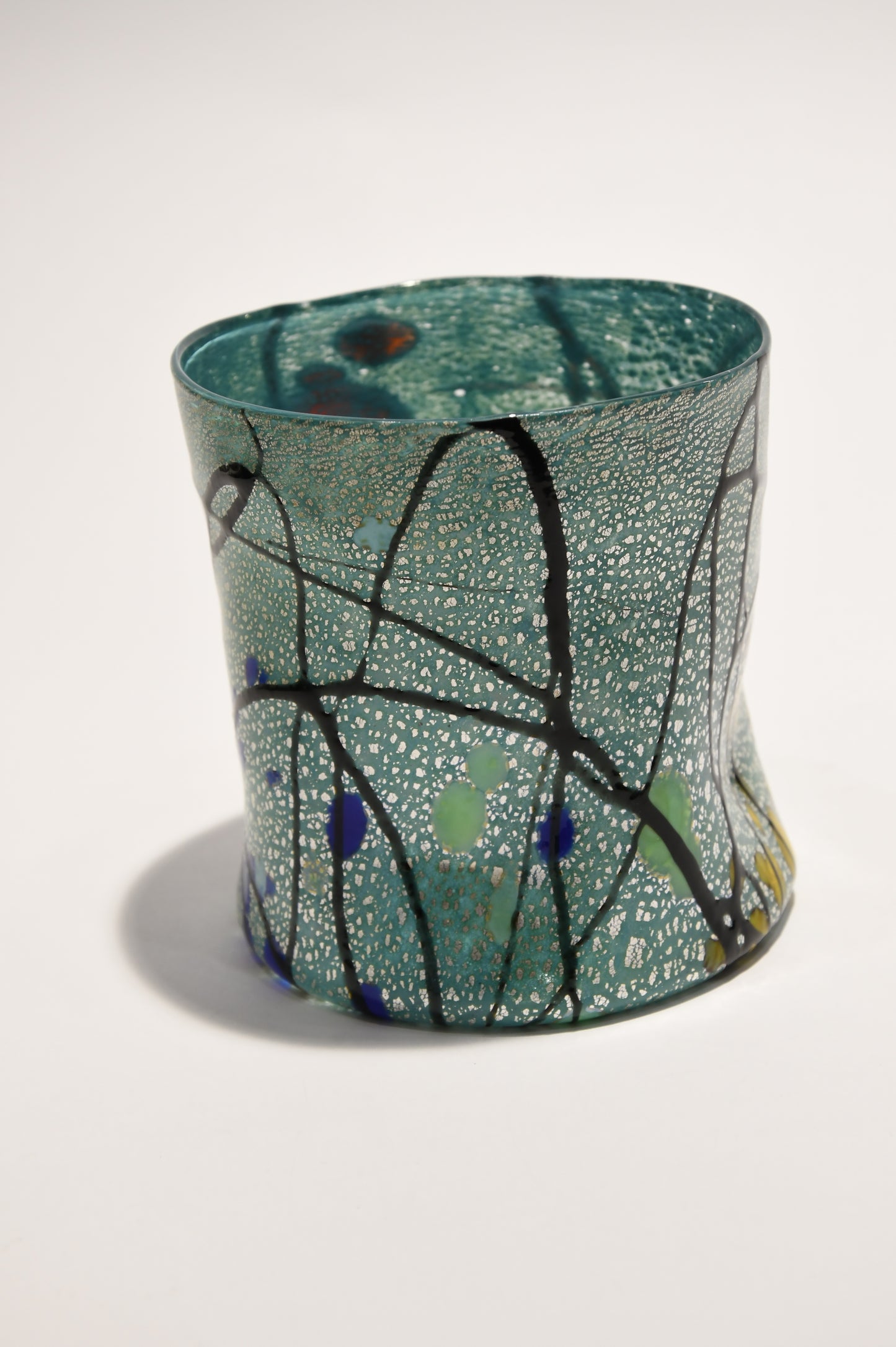 Murano glass glass with silver leaves - Kandinsky collection