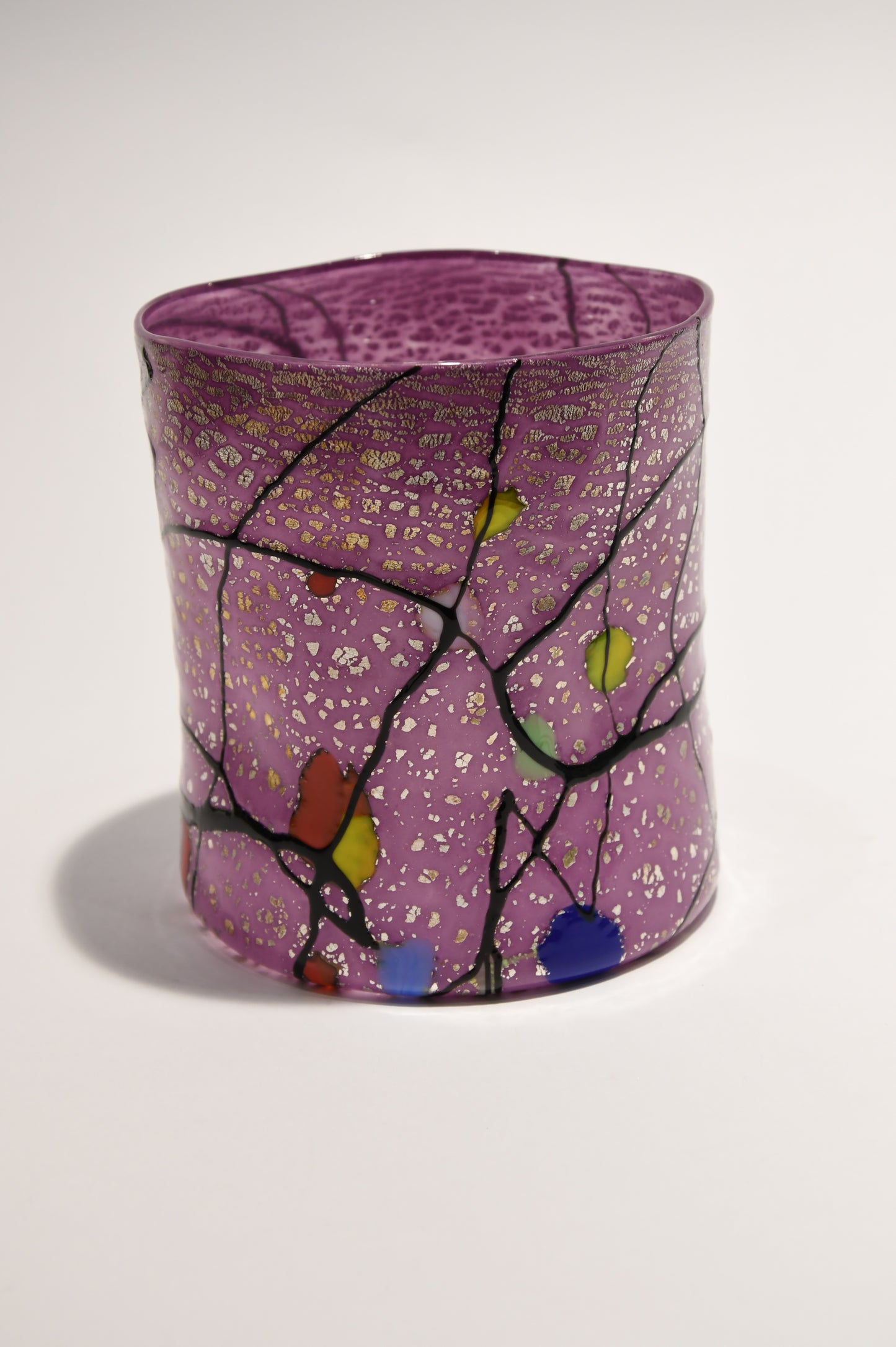 Murano glass glass with silver leaves - Kandinsky collection