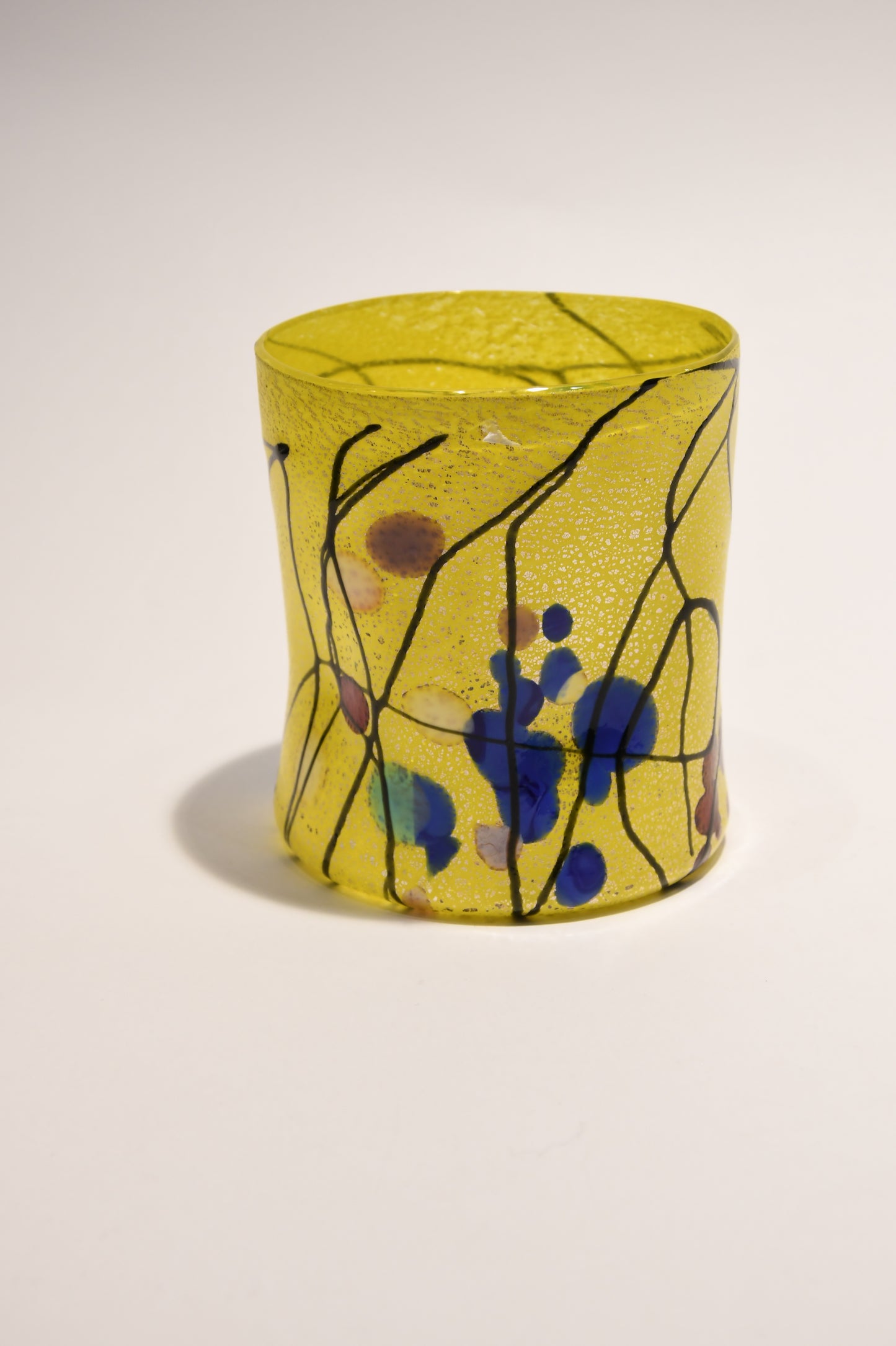 Murano glass glass with silver leaves - Kandinsky collection