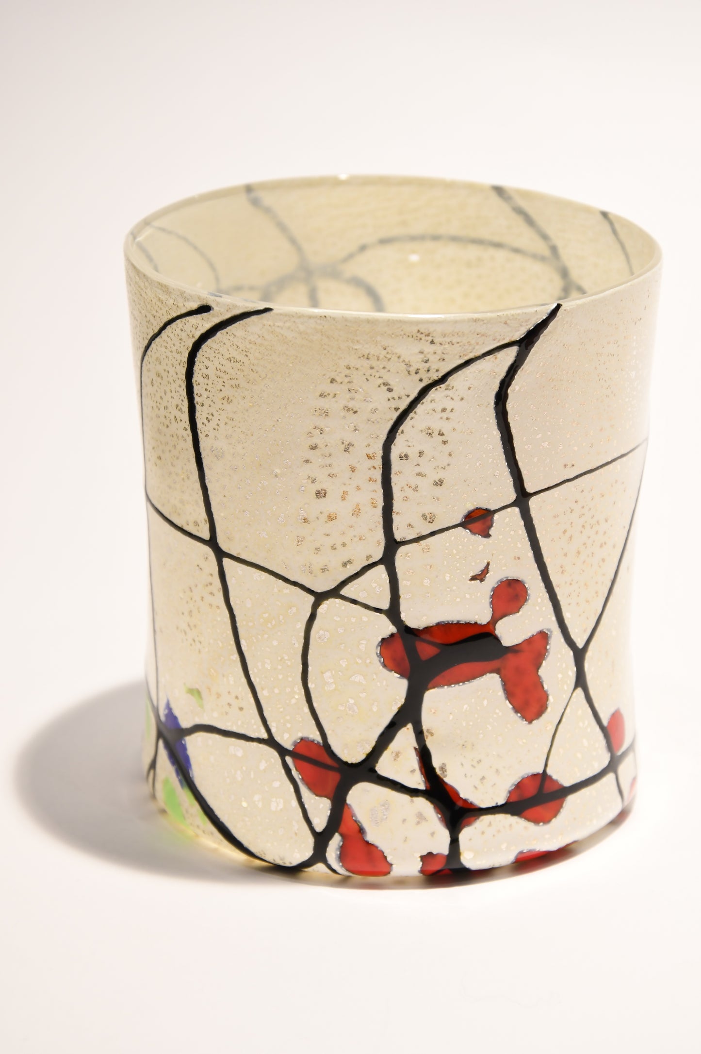 Murano glass glass with silver leaves - Kandinsky collection