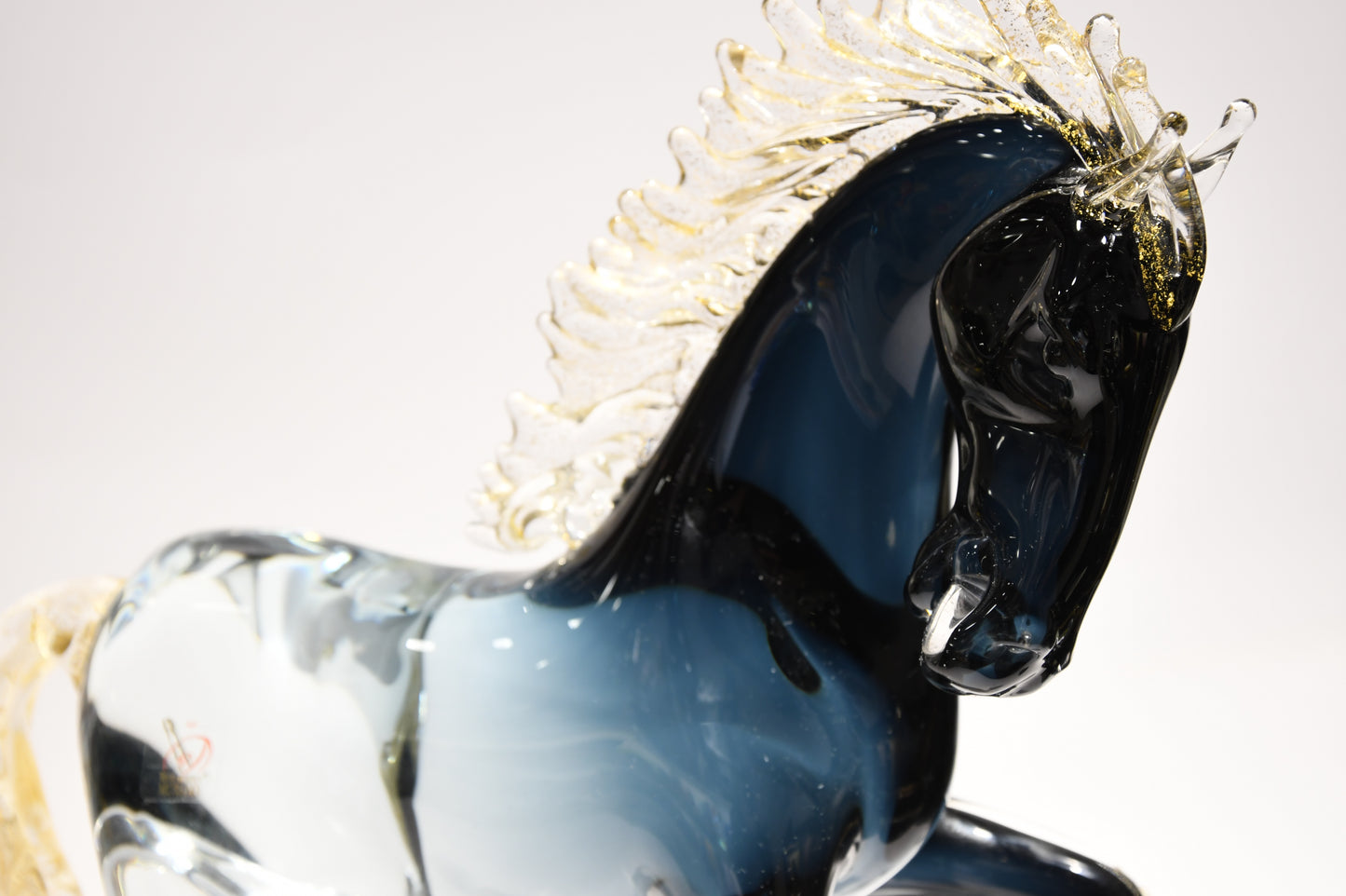 Murano glass horse with 24kt gold