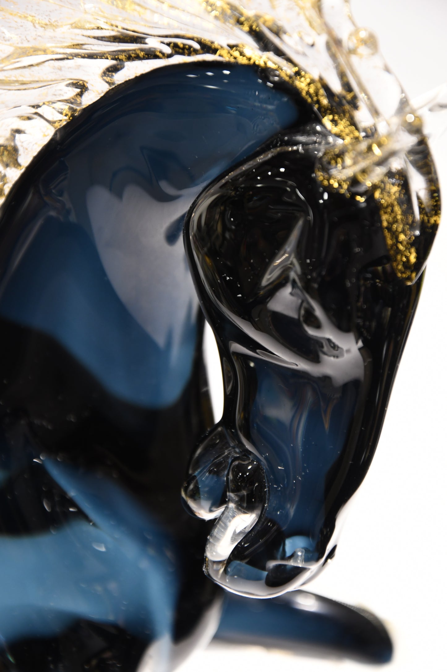 Murano glass horse with 24kt gold