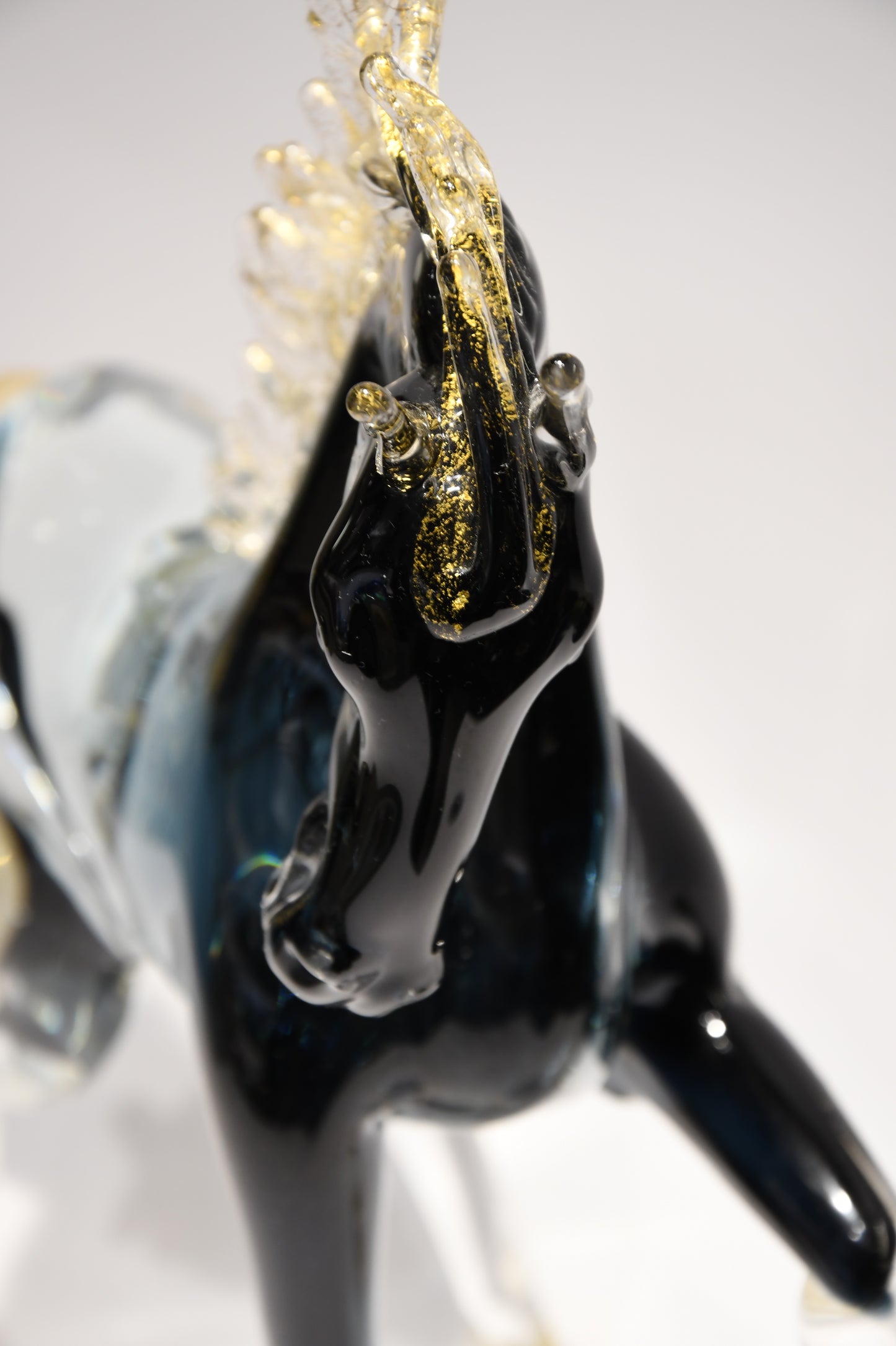 Murano glass horse with 24kt gold