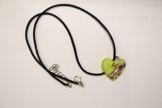 Murano glass heart pendant