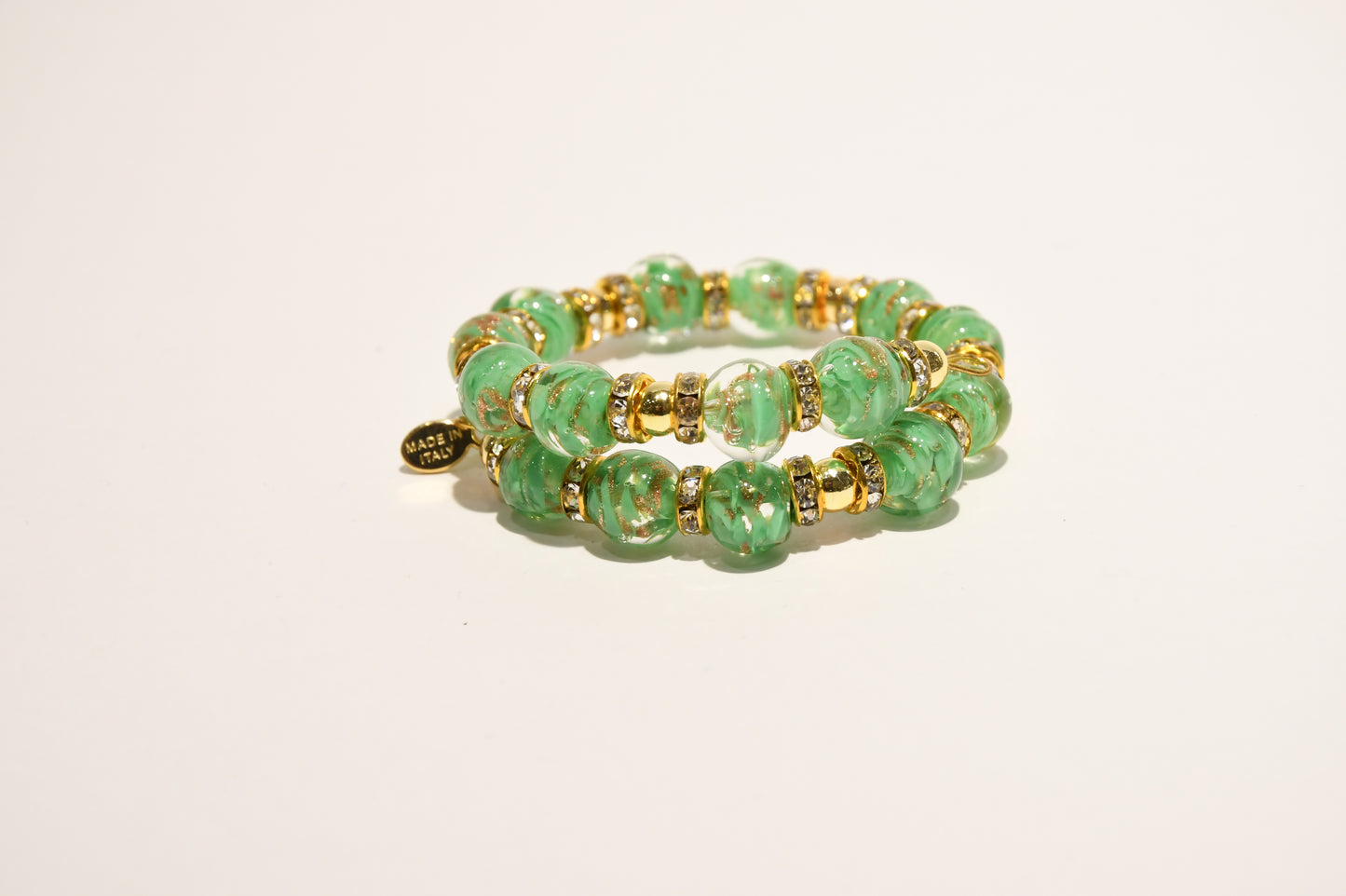 Bracciali con perle in vetro stile Bulgari