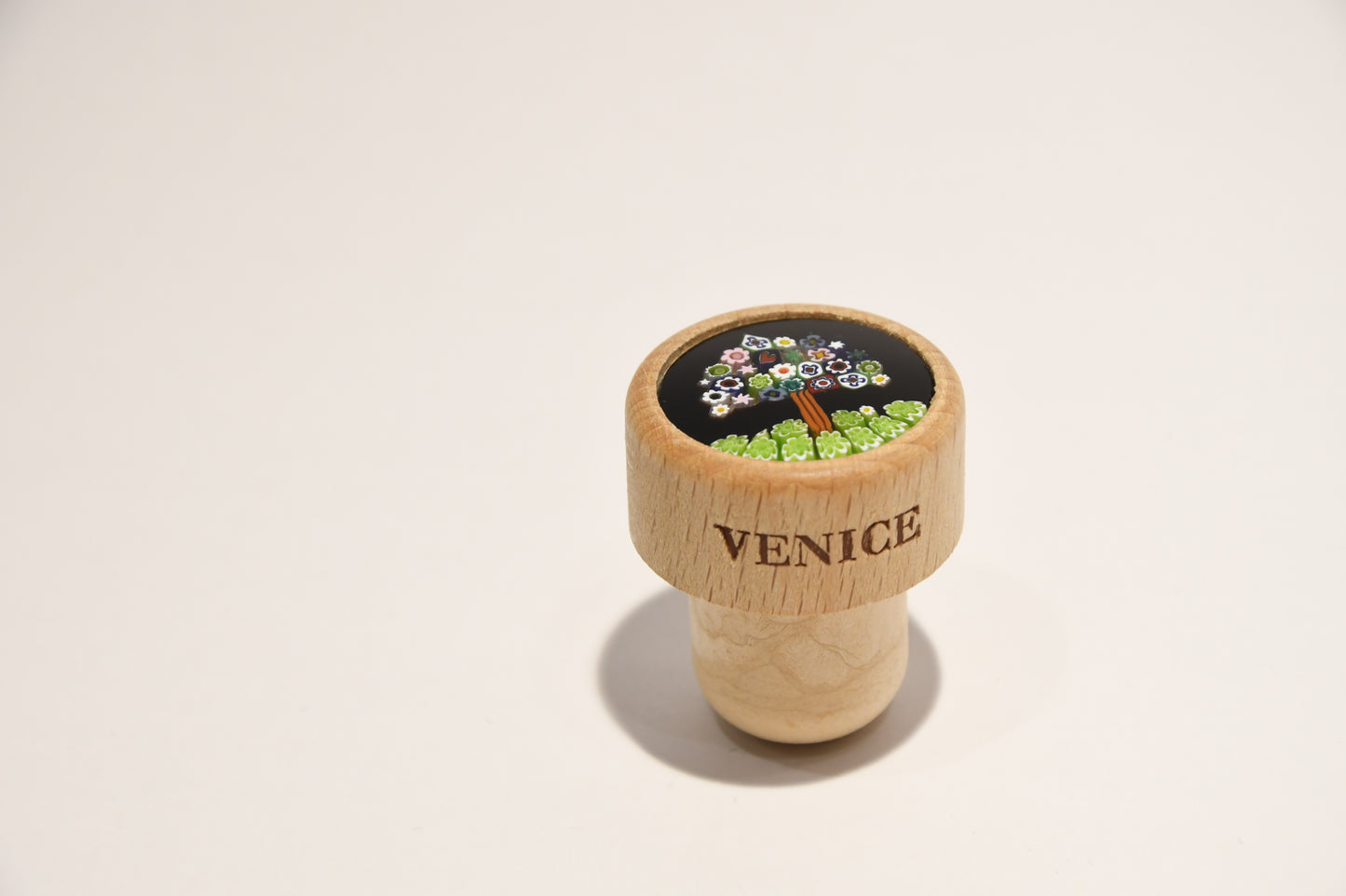 Wine and oil bottle cap with Murrine