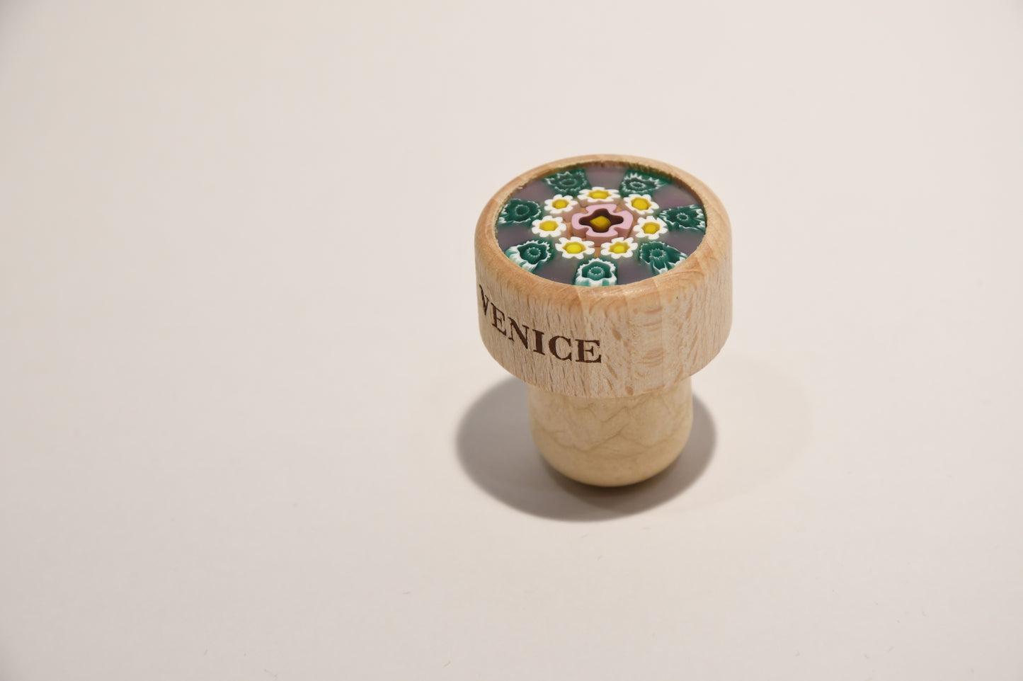 Wine and oil bottle cap with Murrine