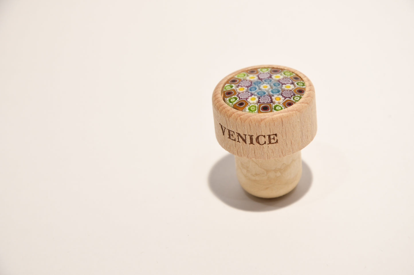 Wine and oil bottle cap with Murrine